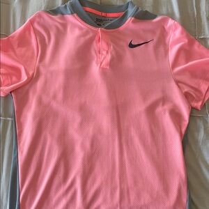 Nike Vibrant Pink Polo with Gray Details